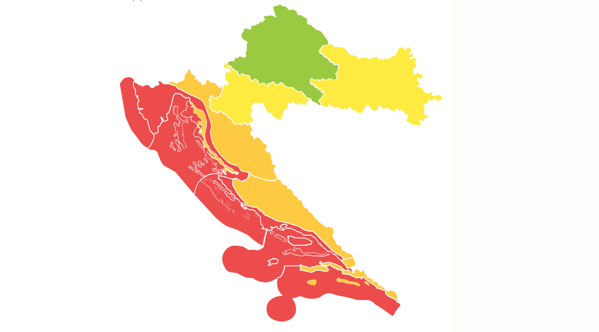 Za cijelu obalu Hrvatske proglašen crveni meteoalarm
